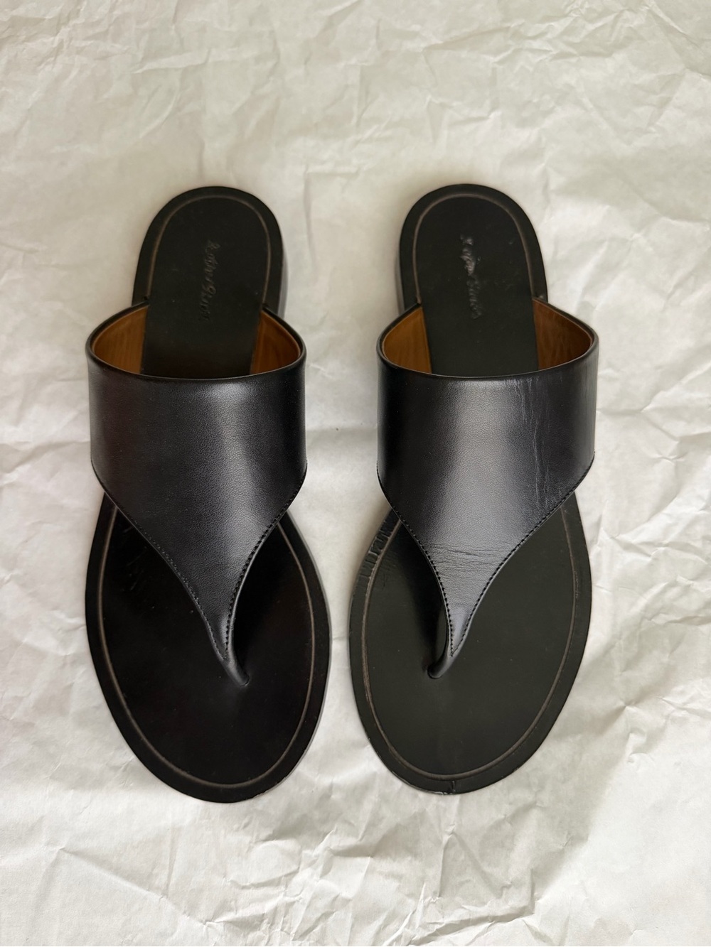& Other Stories Black Leather Sandals